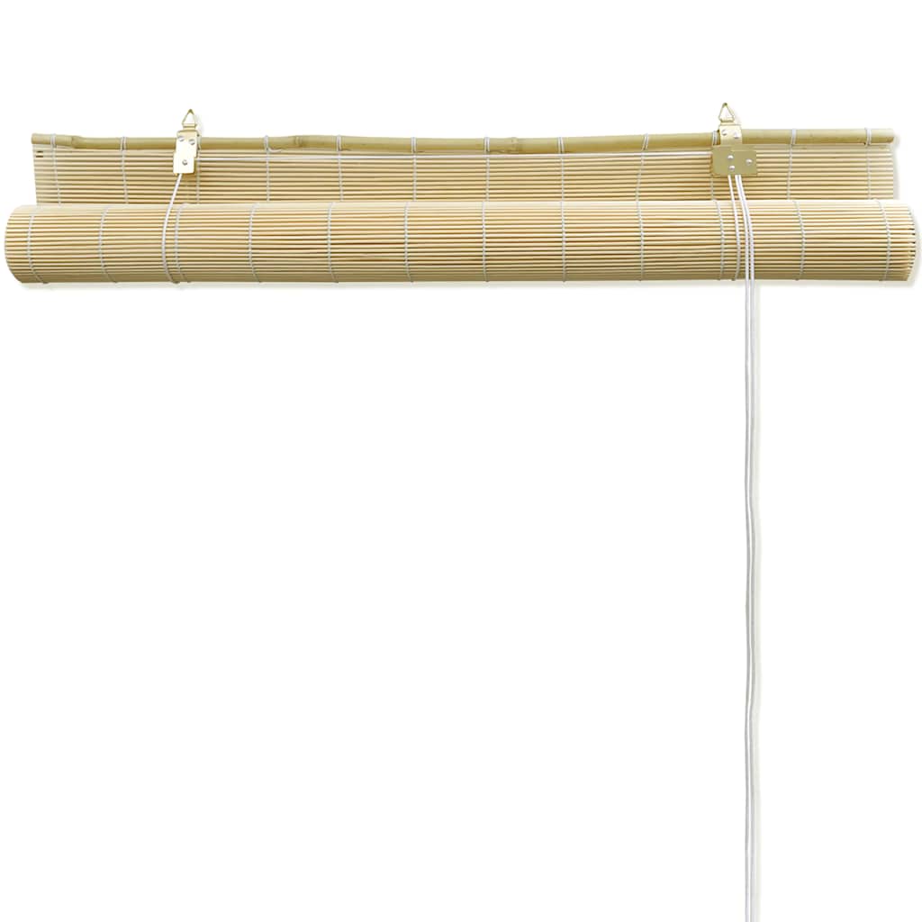Rullegardiner naturlig bambus 80 x 160 cm vidaXL