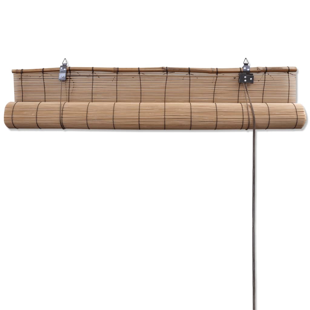 Rullegardiner brun bambus 120 x 160 cm