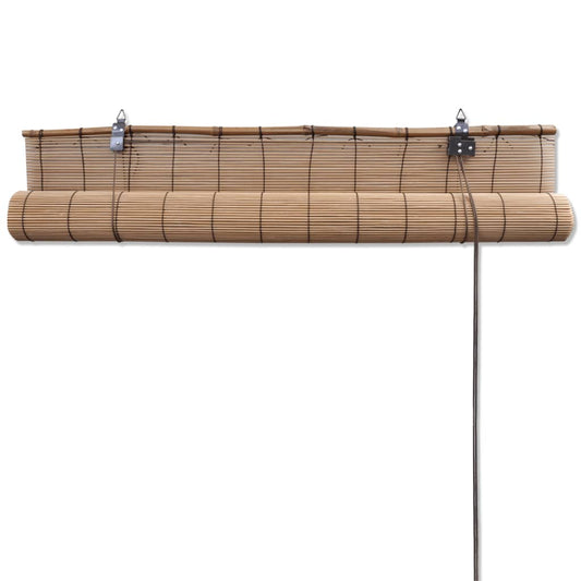 Rullegardiner brun bambus 120 x 160 cm
