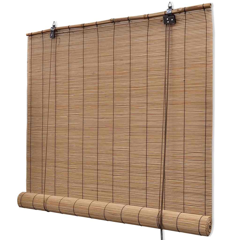 Rullegardiner brun bambus 150 x 220 cm