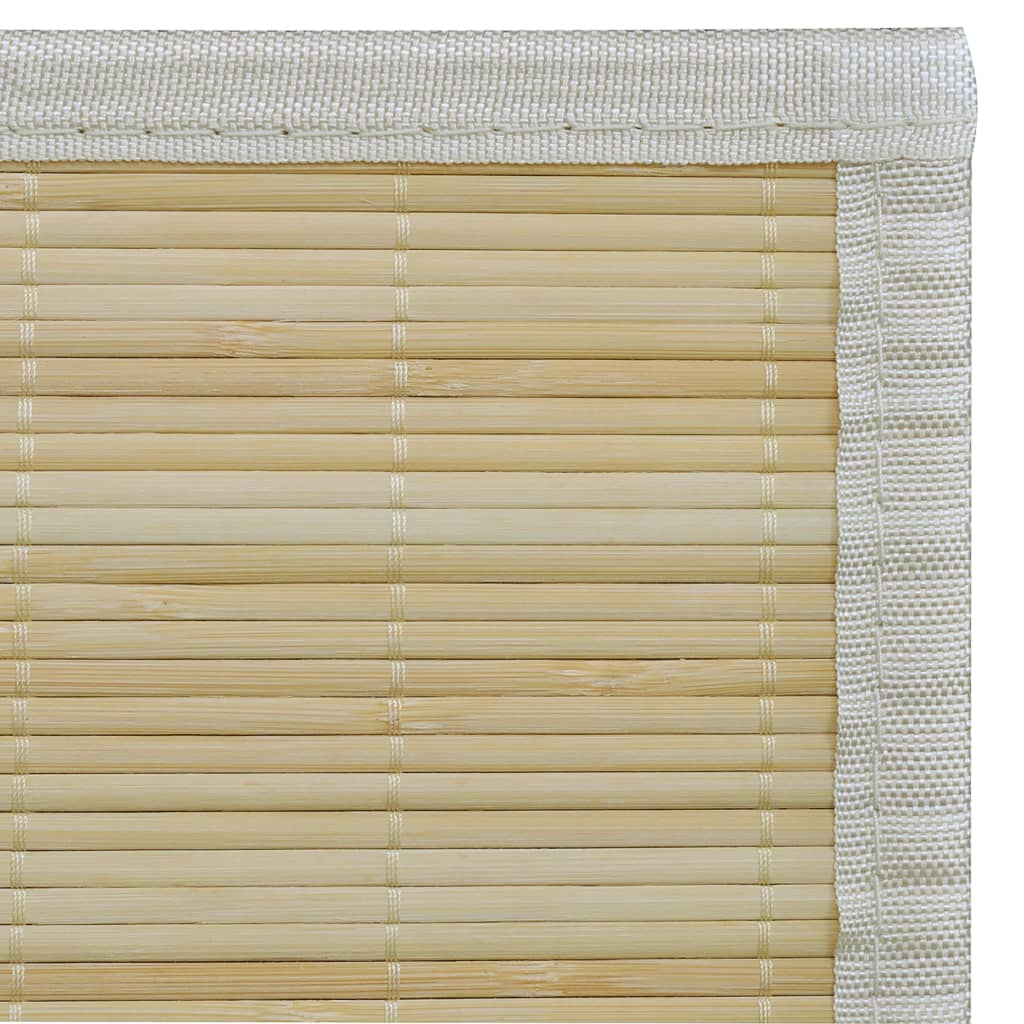 Teppe naturlig bambus rektangulært 150 x 200 cm vidaXL