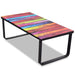 Salongbord med regnbueprint glassplate vidaXL