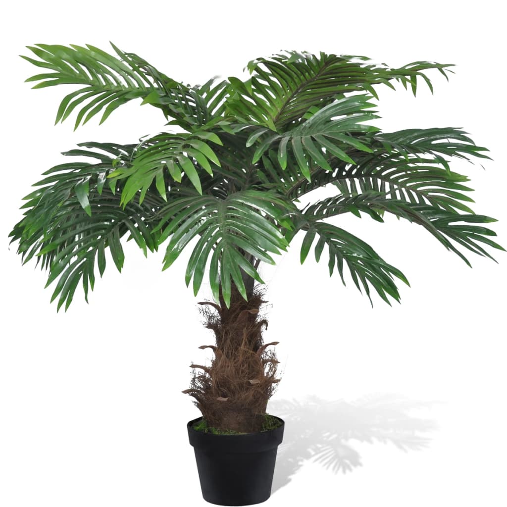 Naturtro kunstig konglepalme med potte 80 cm