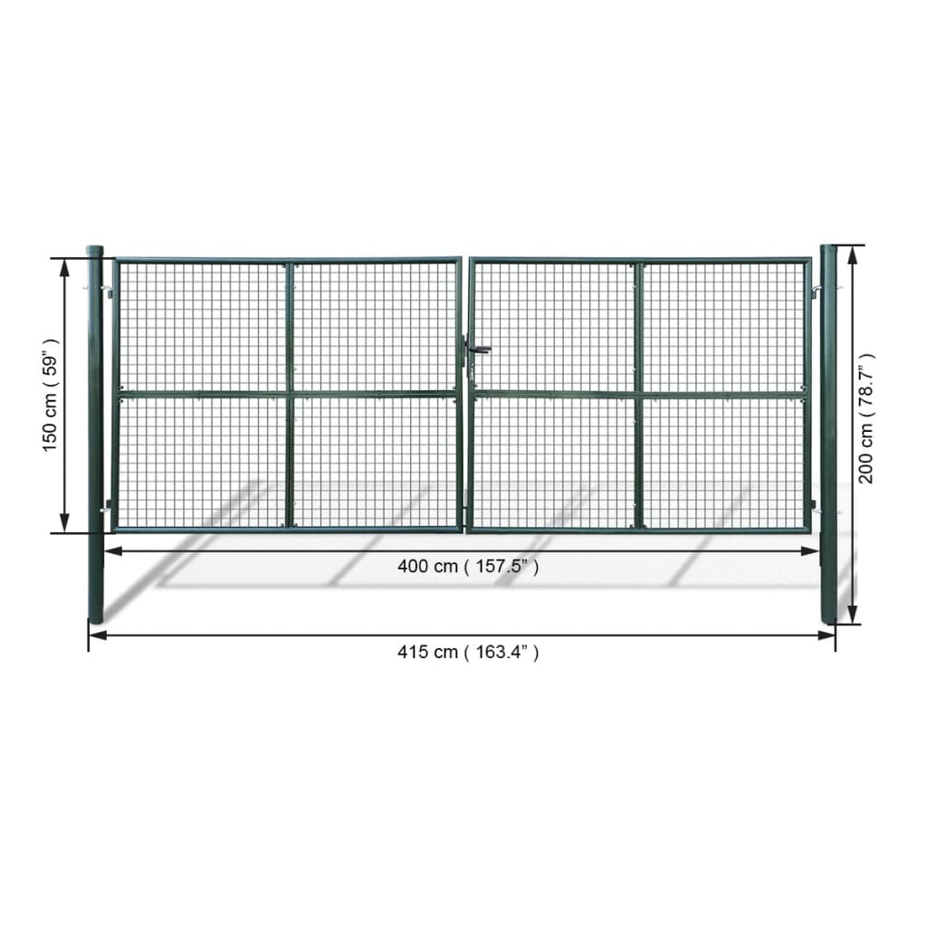 Hageport med netting 400x150 cm