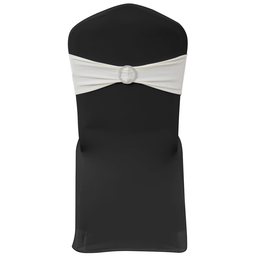 25 stk Crème Dekorative Stolrekk med Diamant Spenne