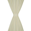 2stk Krem Micro-Sateng Gardiner med Sløyfer 140 x 245 cm