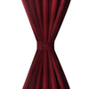 2stk Bordeaux Micro-Sateng Gardiner med Sløyfer 140 x 245 cm