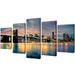 Kanvas Flerdelt Veggdekorasjon Brooklyn Bridge Elveutsikt 200 x 100 cm vidaXL