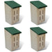 Sommerfuglkasse 14 x 15 x 22 cm 4 i sett vidaXL