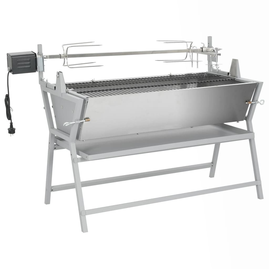 Grill med grillspyd jern og rustfritt stål