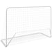 Fotballmål med nett 182x61x122 cm stål hvit