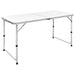 Sammenleggbart campingbord høydejusterbar aluminium 120x60 cm vidaXL