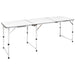 Sammenleggbart campingbord høydejusterbar aluminium 180 x 60 cm vidaXL