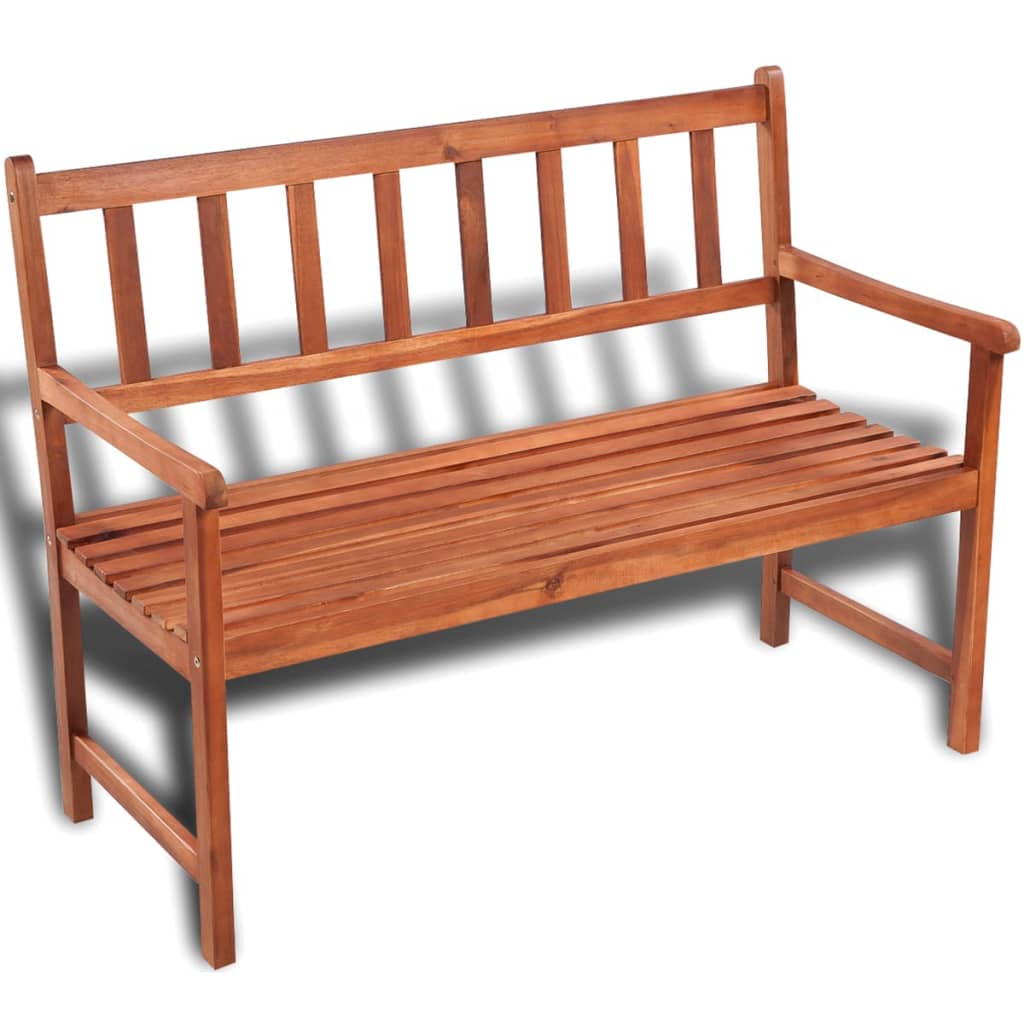Hagebenk 120 cm heltre akasie vidaXL