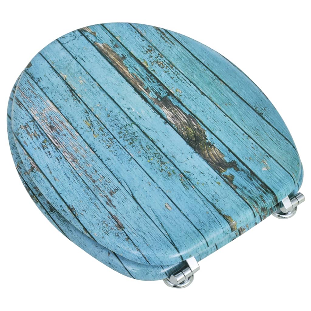 Toalettsete med MDF Lokk Gammelt Treverk Design