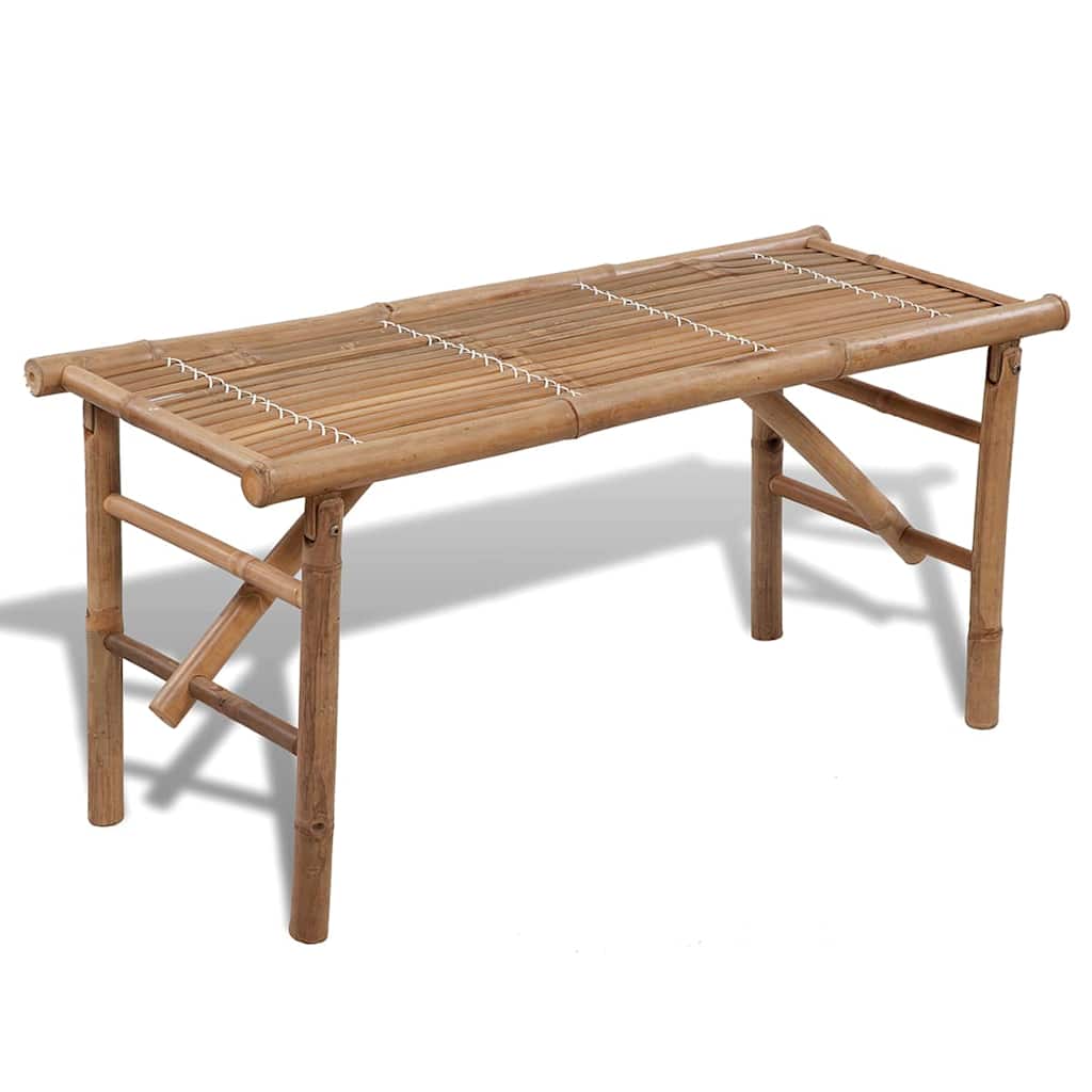 Sammenleggbar hagebenk 118 cm bambus vidaXL