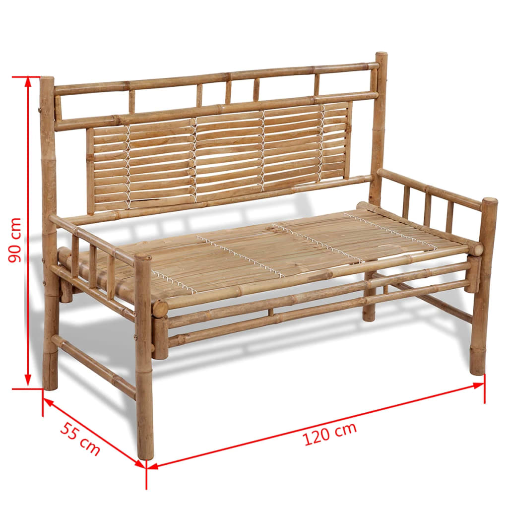 Hagebenk 120 cm bambus