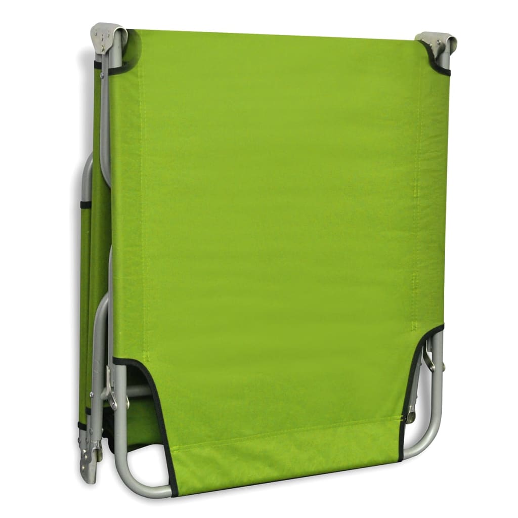Sammenleggbar solseng pulverlakkert stål eplegrønn vidaXL