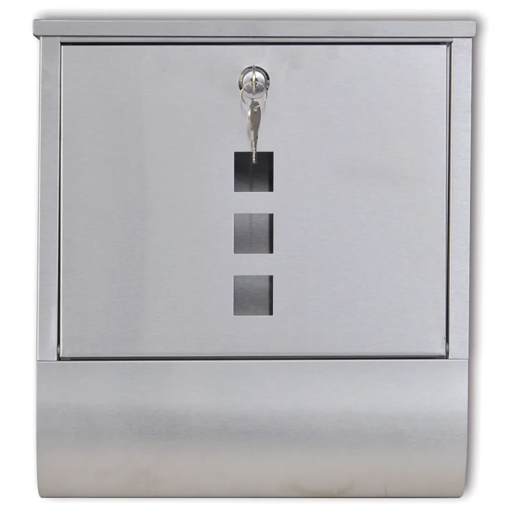 Rustfritt Stål Postkasse 31 x 10,5 x 33,5 cm