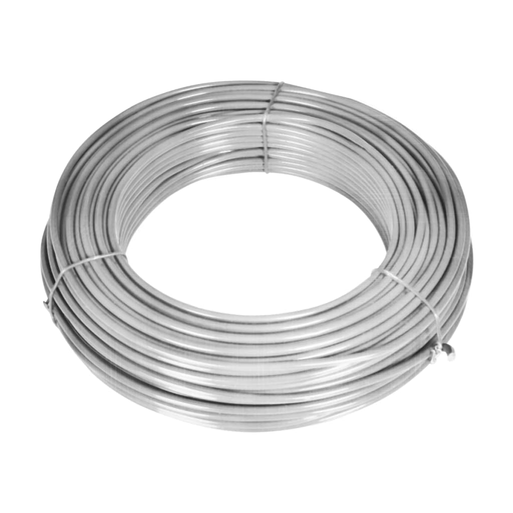 Kjedegjerde med stolpe galvanisert stål 25x0,8 m sølv