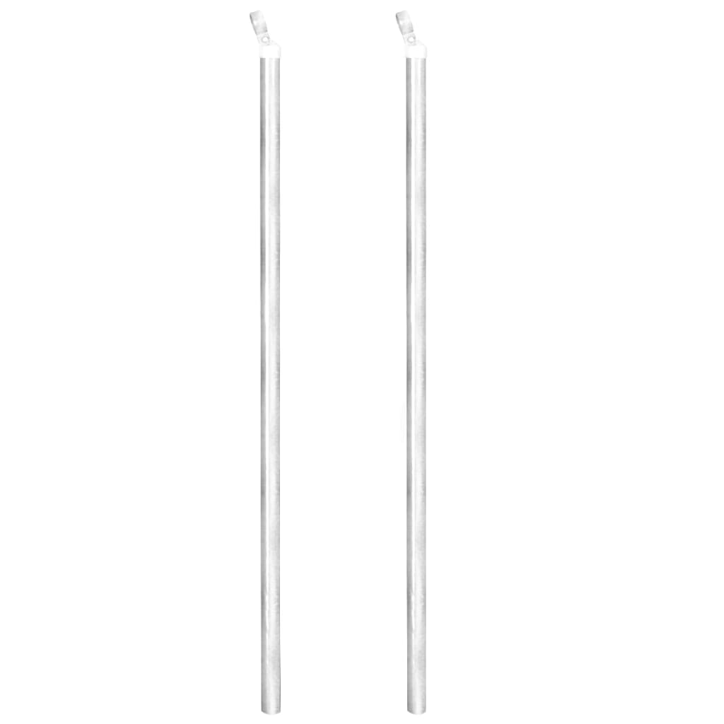 Kjedegjerde med stolpe galvanisert stål 25x0,8 m sølv