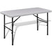 Sammenleggbart hagebord 122 cm HDPE hvit vidaXL