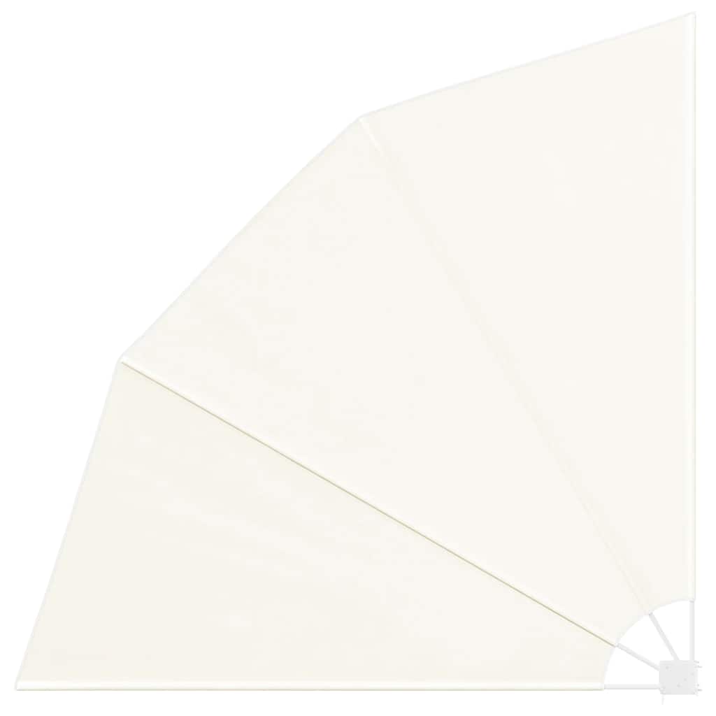 Sammenleggbar sidemarkise for balkong krem 210x210 cm