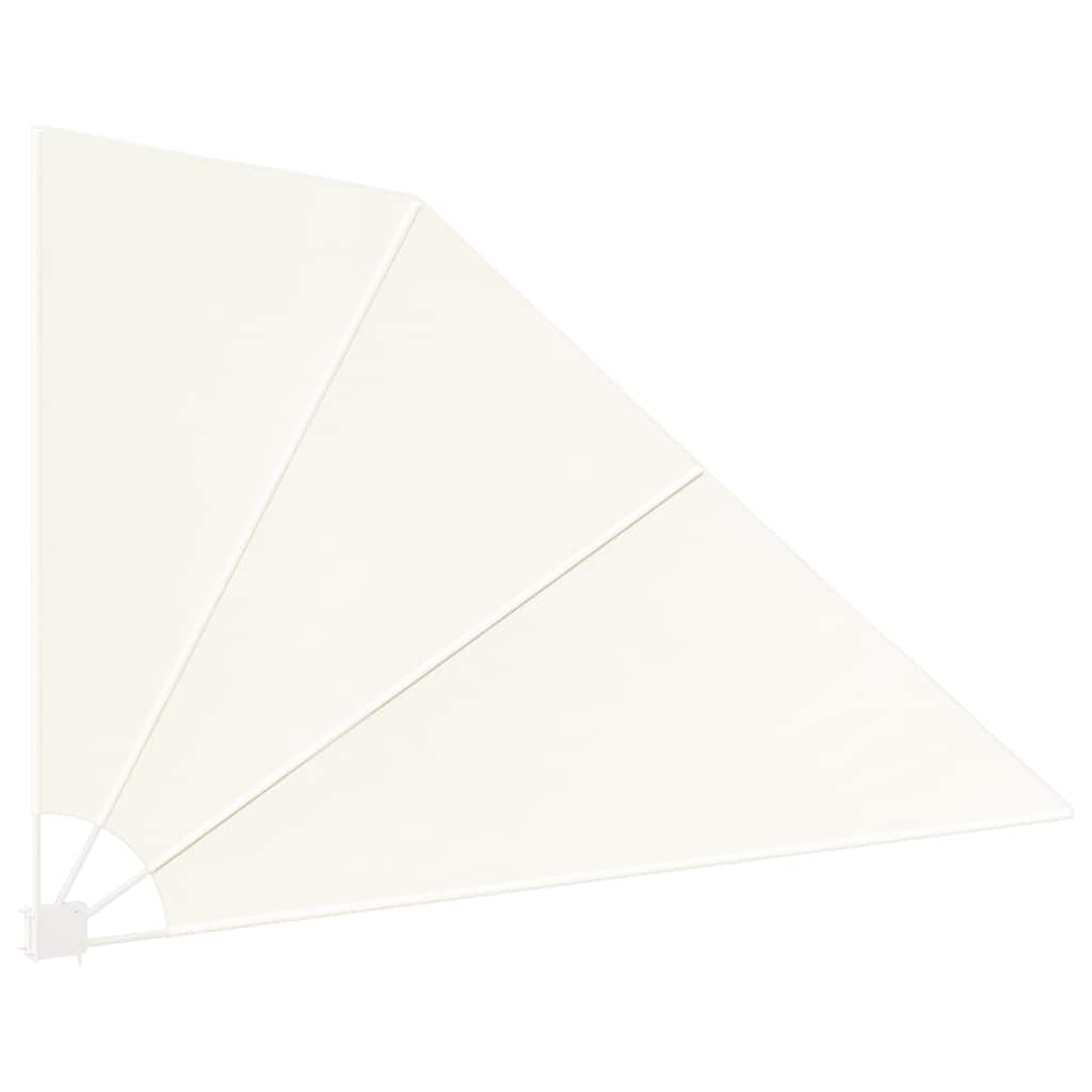 Sammenleggbar sidemarkise for balkong krem 160x240 cm