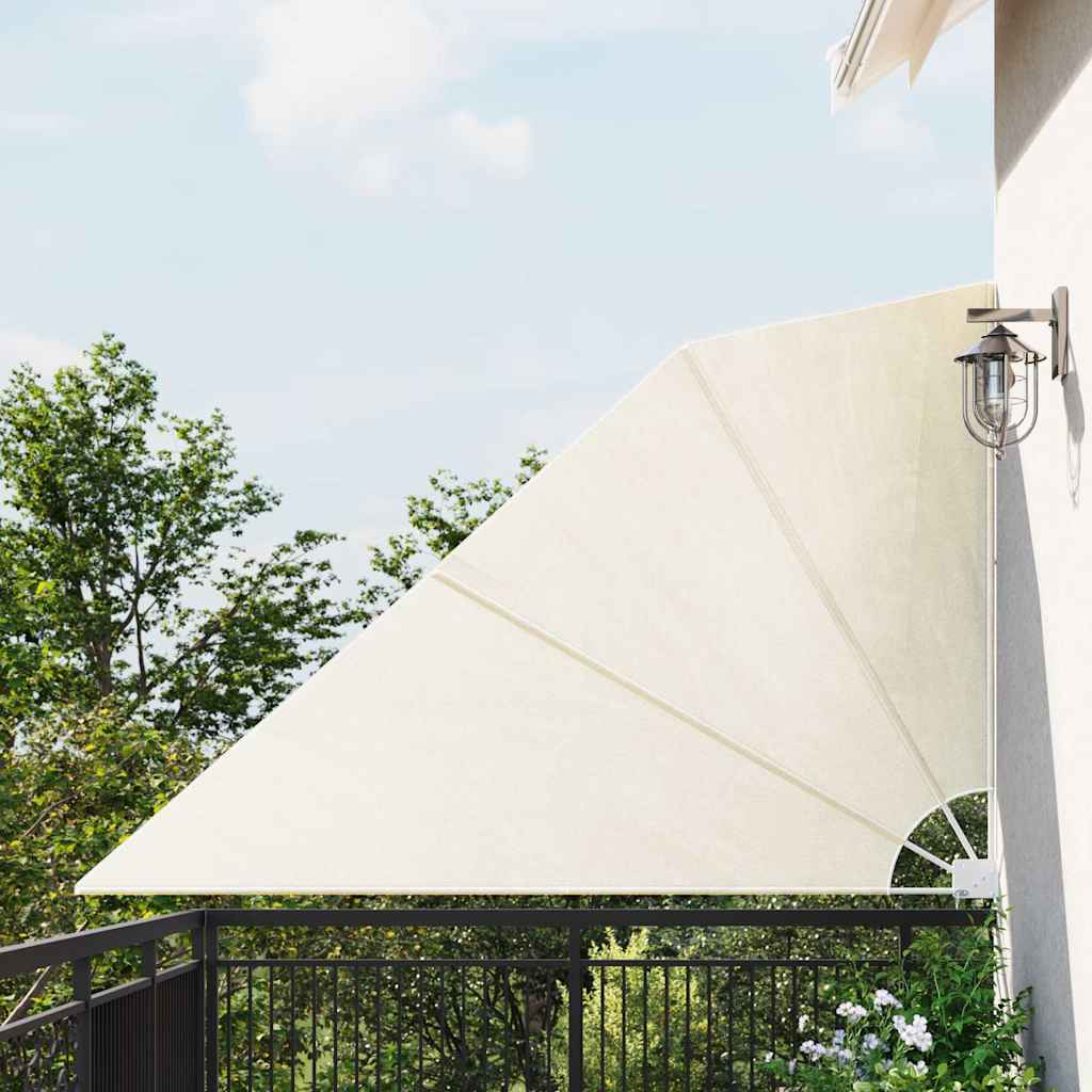 Sammenleggbar sidemarkise for balkong krem 160x240 cm