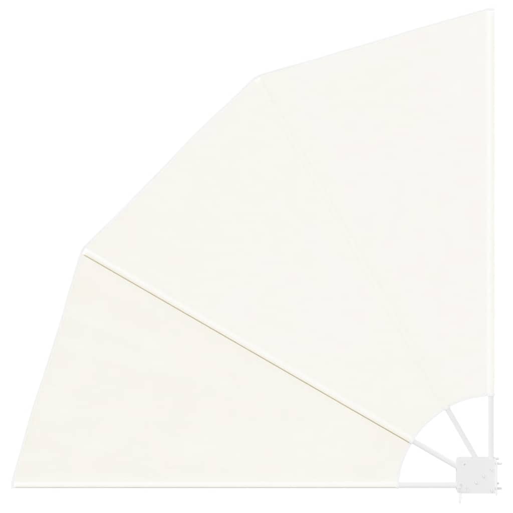 Sammenleggbar sidemarkise for balkong krem 140x140 cm