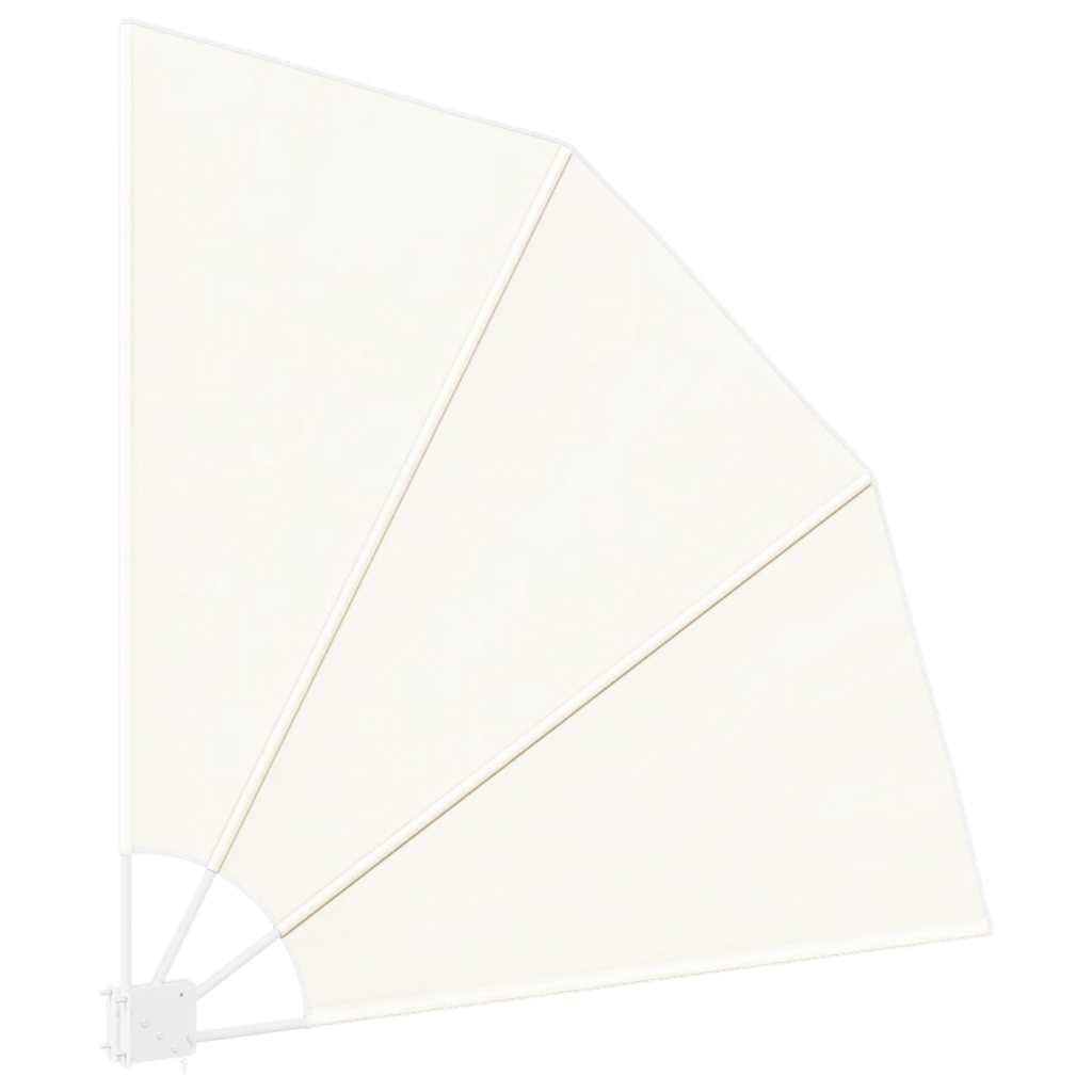 Sammenleggbar sidemarkise for balkong krem 140x140 cm