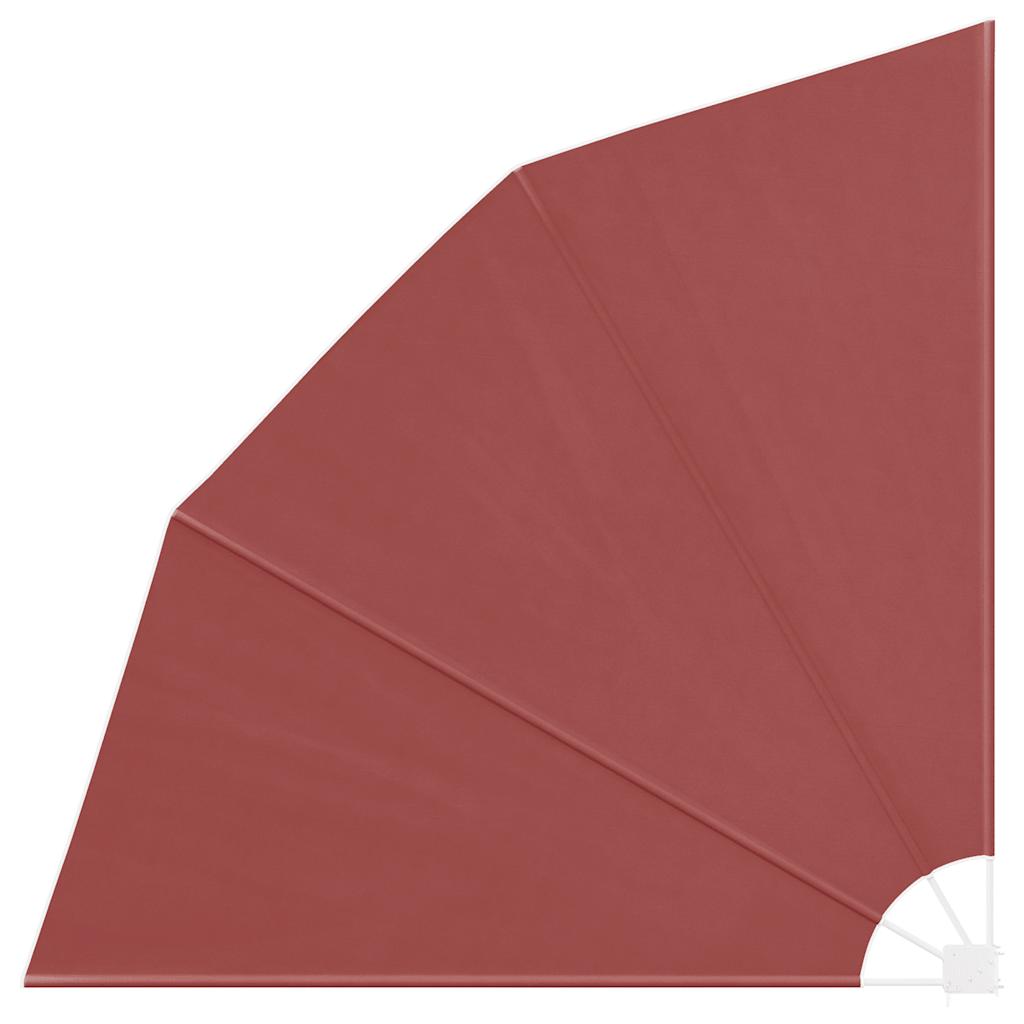 Sammenleggbar sidemarkise for balkong terrakotta 210x210 cm