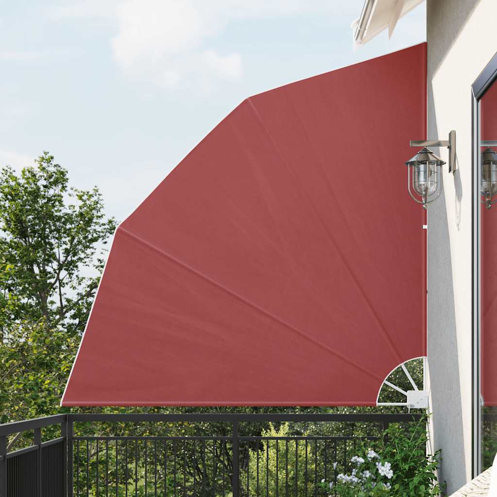 Sammenleggbar sidemarkise for balkong terrakotta 210x210 cm