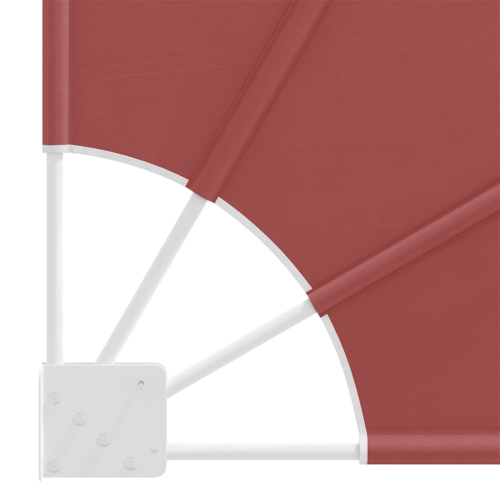 Sammenleggbar sidemarkise for balkong terrakotta 140x140 cm