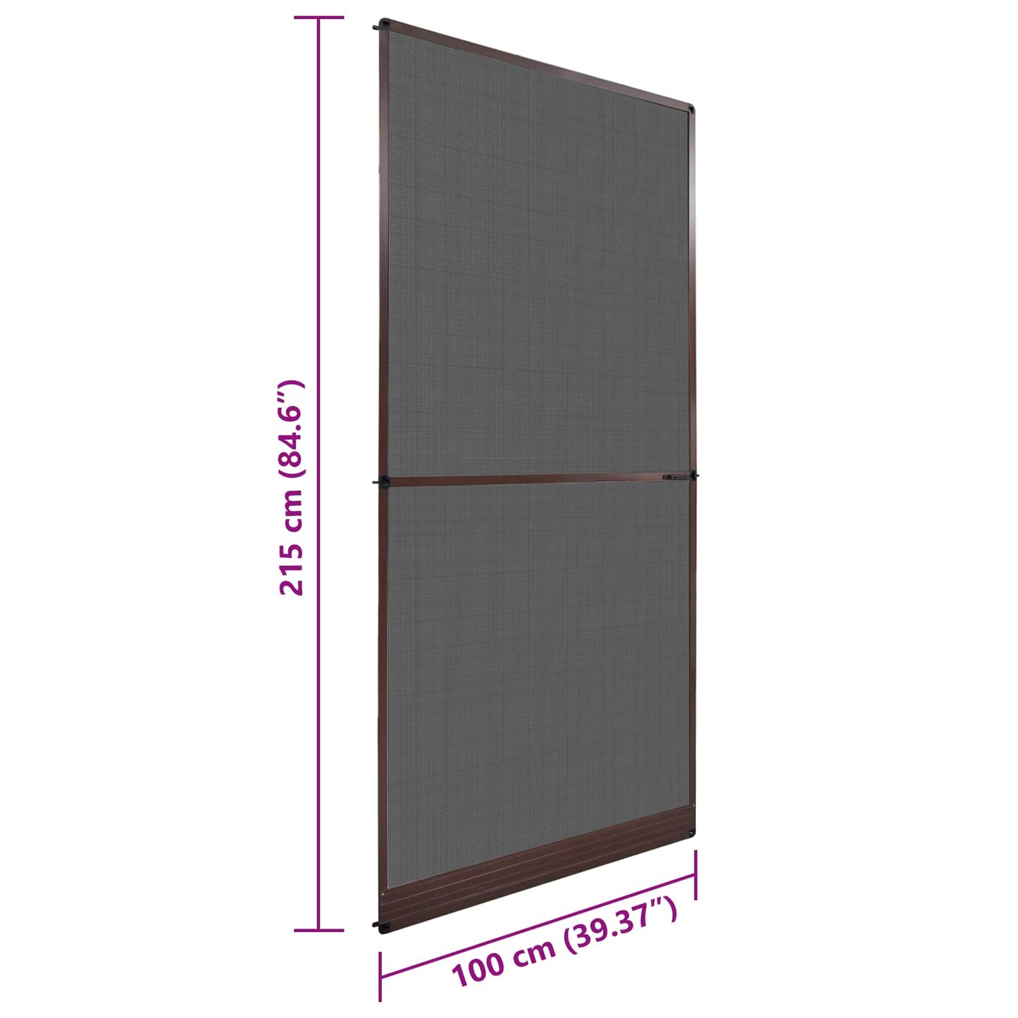 Svingbar Insekt Skjerm Brun og svart 100 x 215 cm