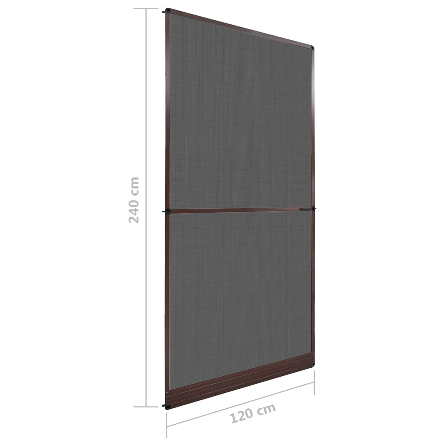 Svingbar Insekt Skjerm Brun og svart 120 x 240 cm