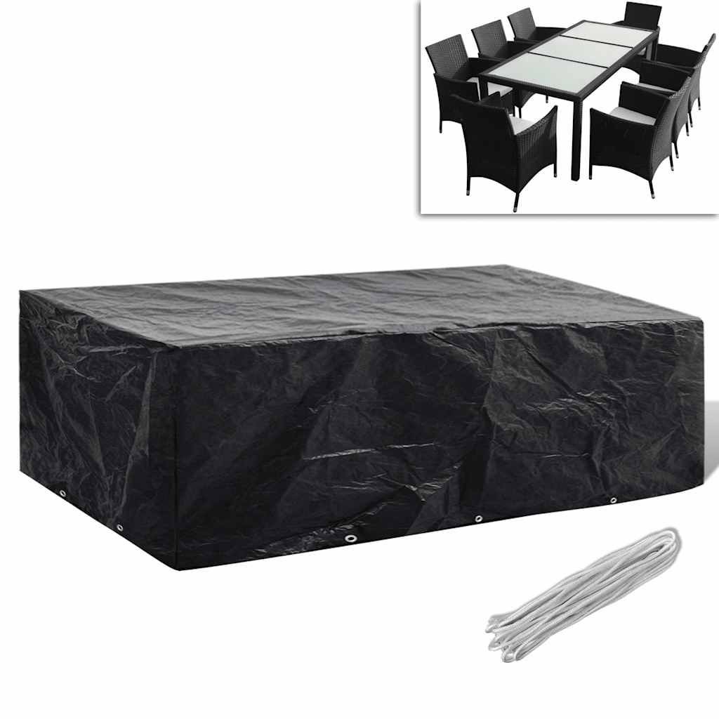 Hagemøbeltrekk med 8 maljer 300x140x90 cm vidaXL