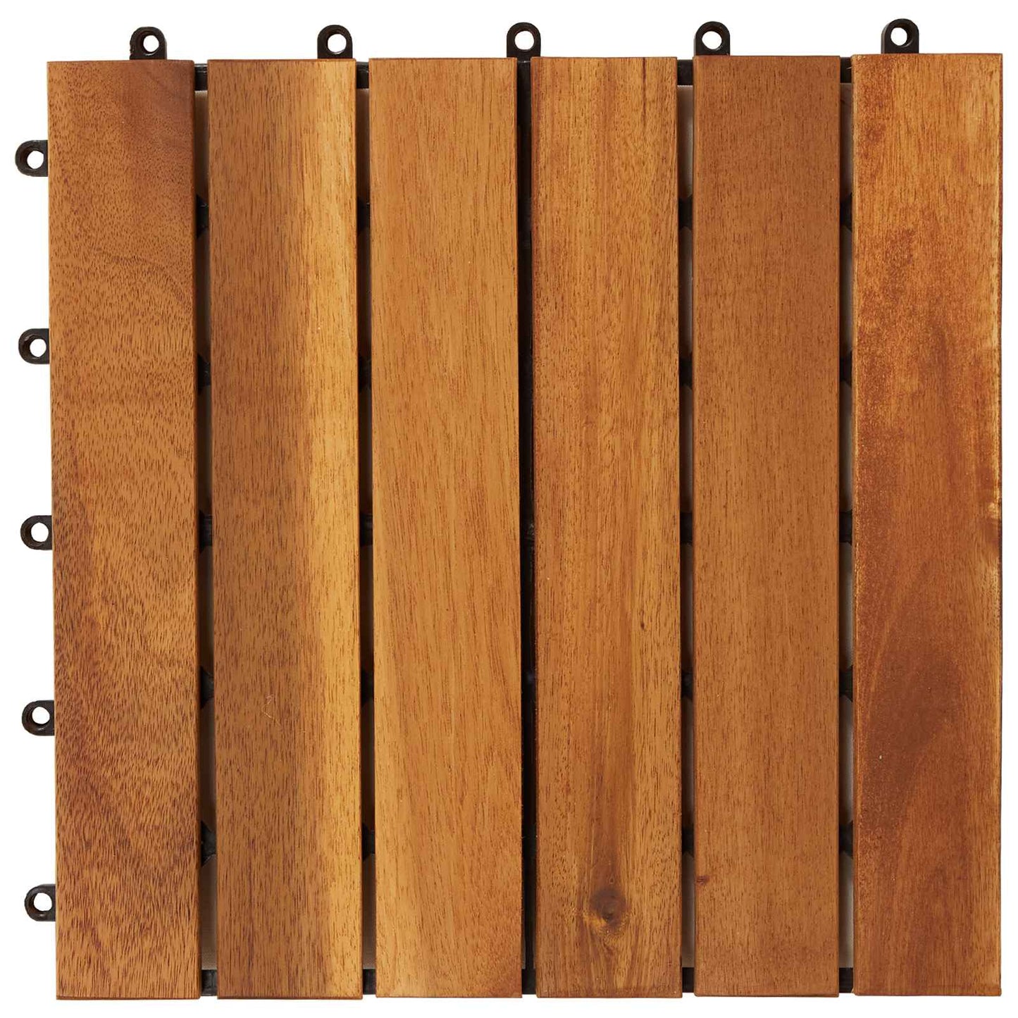 Terrasseflis 10 pcs Brun 30 x 30 cm Acacia Hardtre