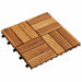Terrasseflis 10 pcs Brun 30 x 30 cm Acacia Hardtre