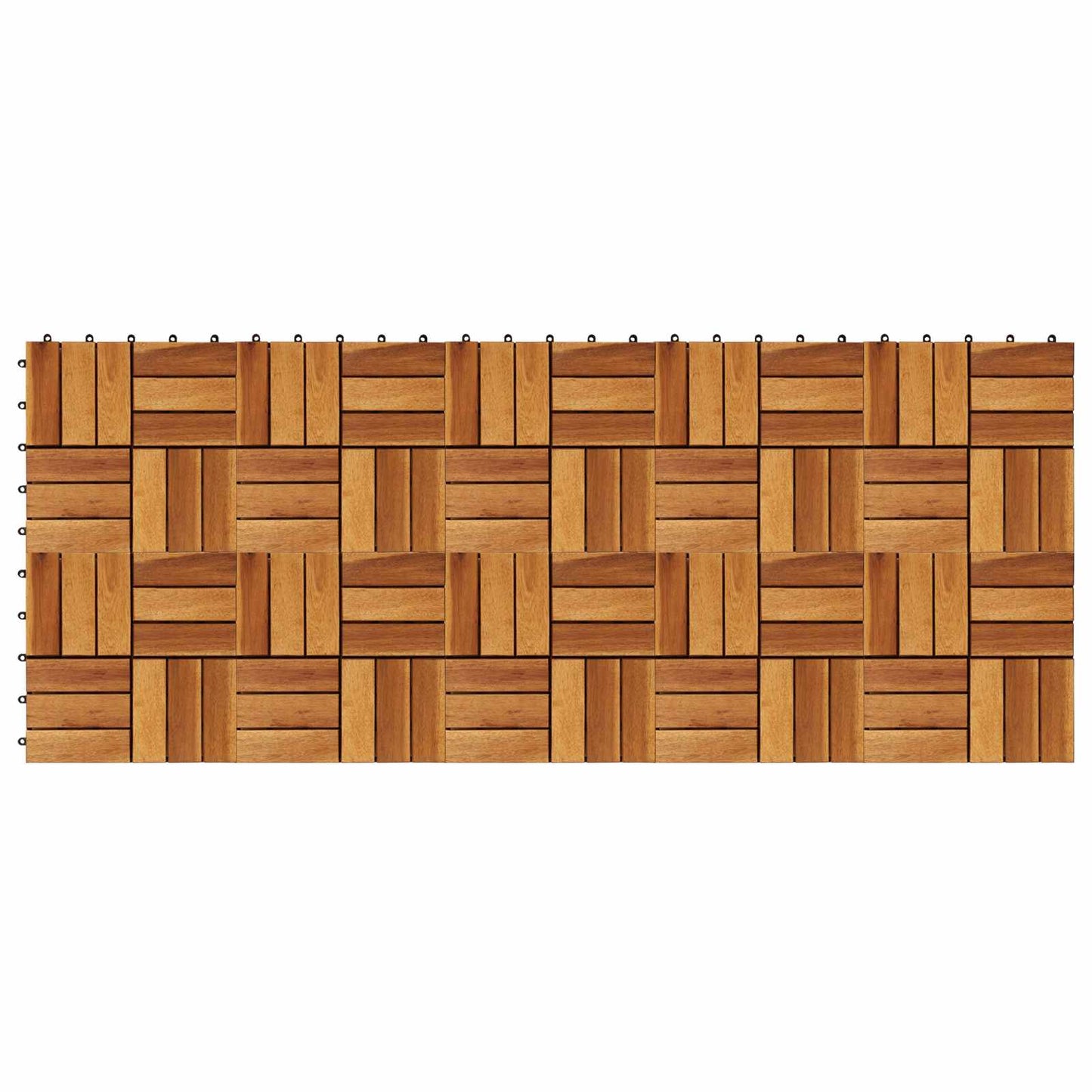 Terrasseflis 10 pcs Brun 30 x 30 cm Acacia Hardtre