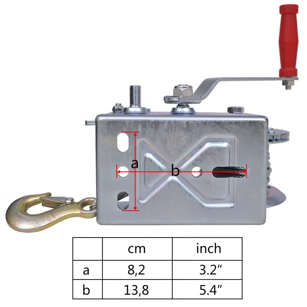 Håndvinsj 1130 kg vidaXL