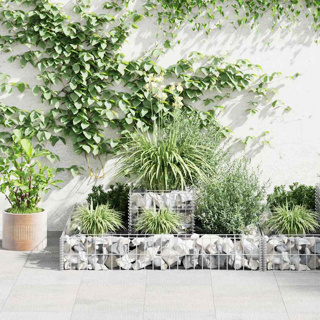 Gabion galvanisert stål 120x120x20 cm vidaXL