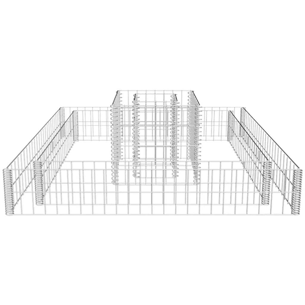Gabion galvanisert stål 120x120x20 cm vidaXL