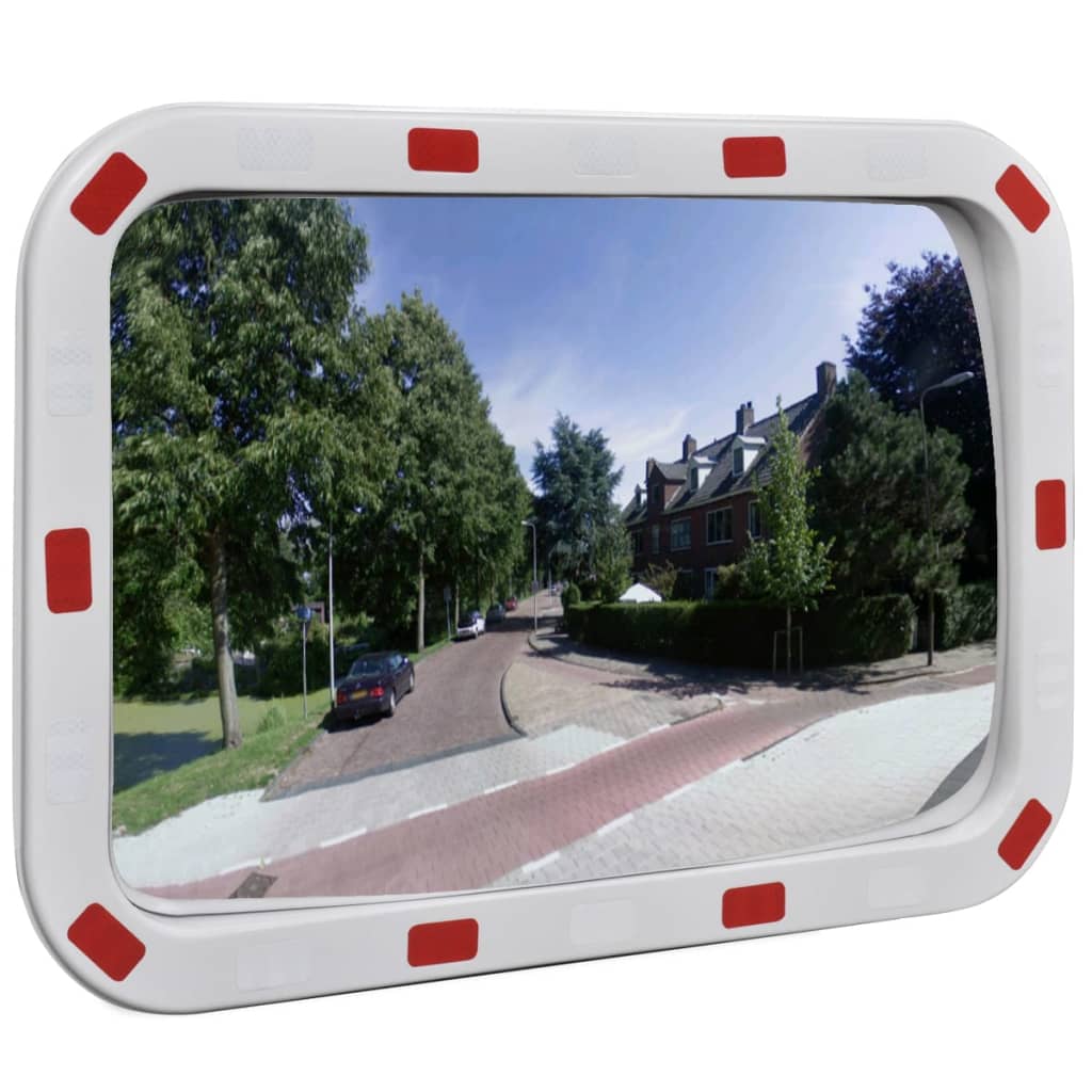 Trafikkspeil firkantet 40 x 60 cm med reflekser