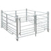 Sauebinge 4 paneler galvanisert stål 137 x 137 x 92 cm vidaXL