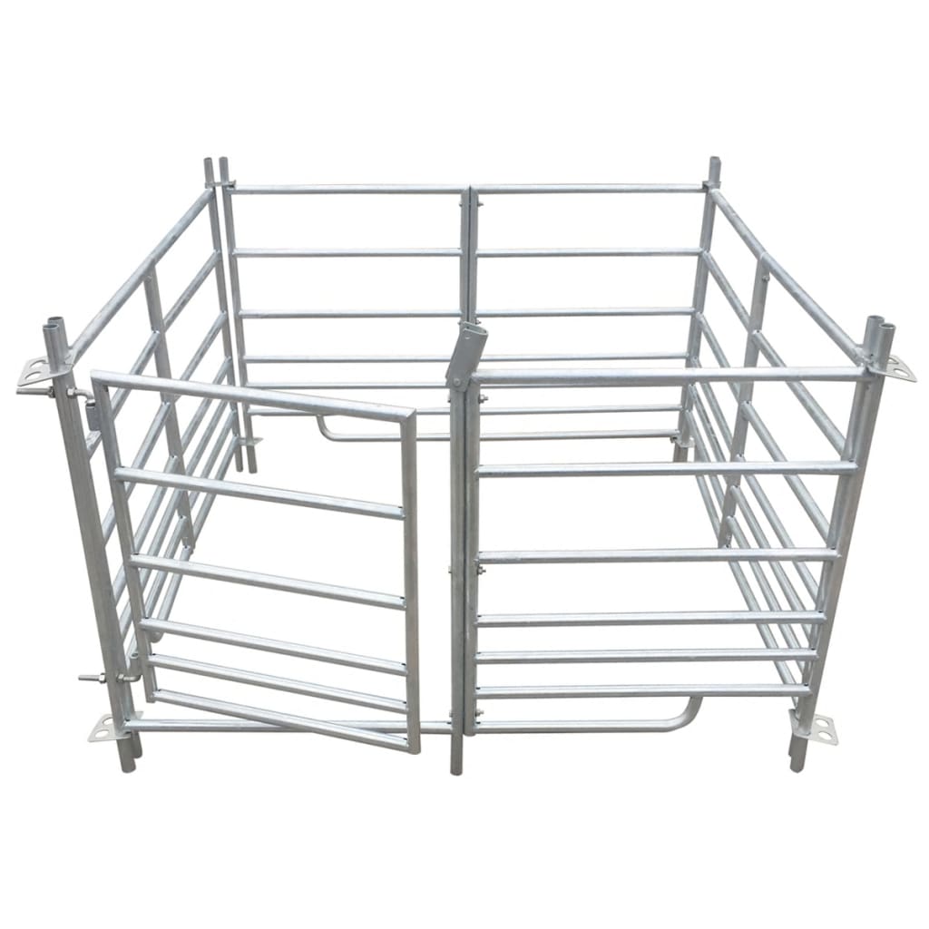 Sauebinge 4 paneler galvanisert stål 137 x 137 x 92 cm vidaXL