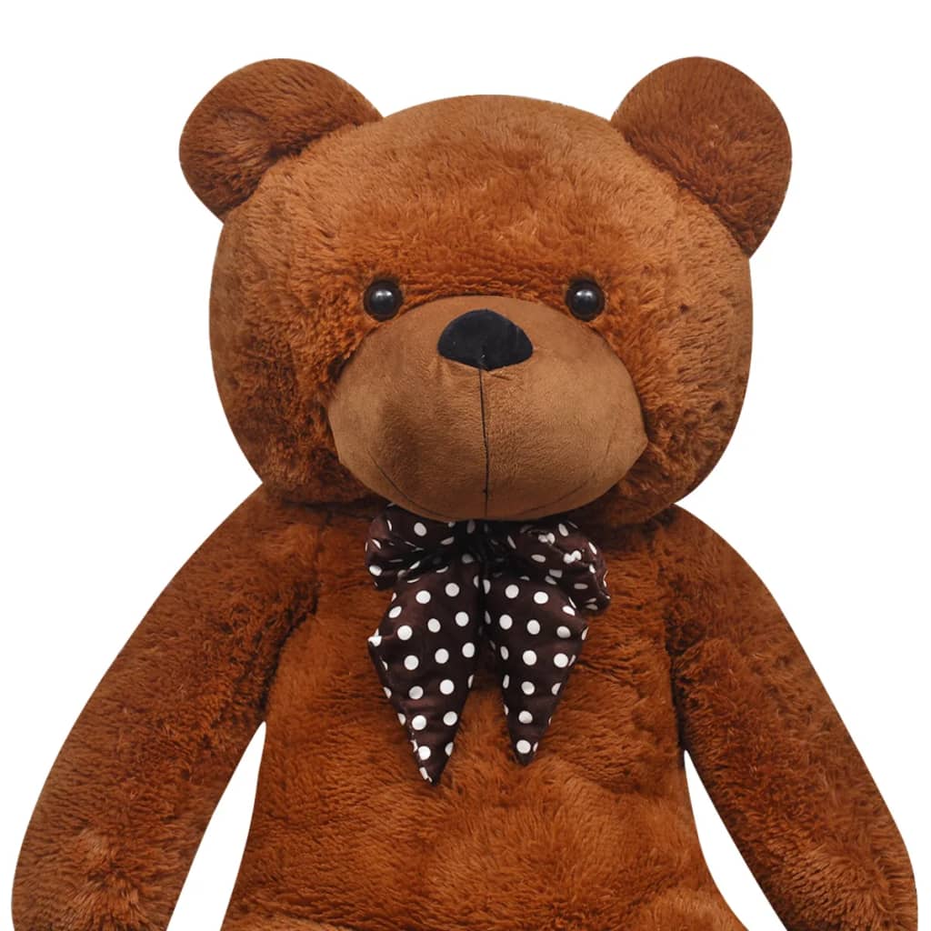 Myk plysjbamse XXL brun 135 cm