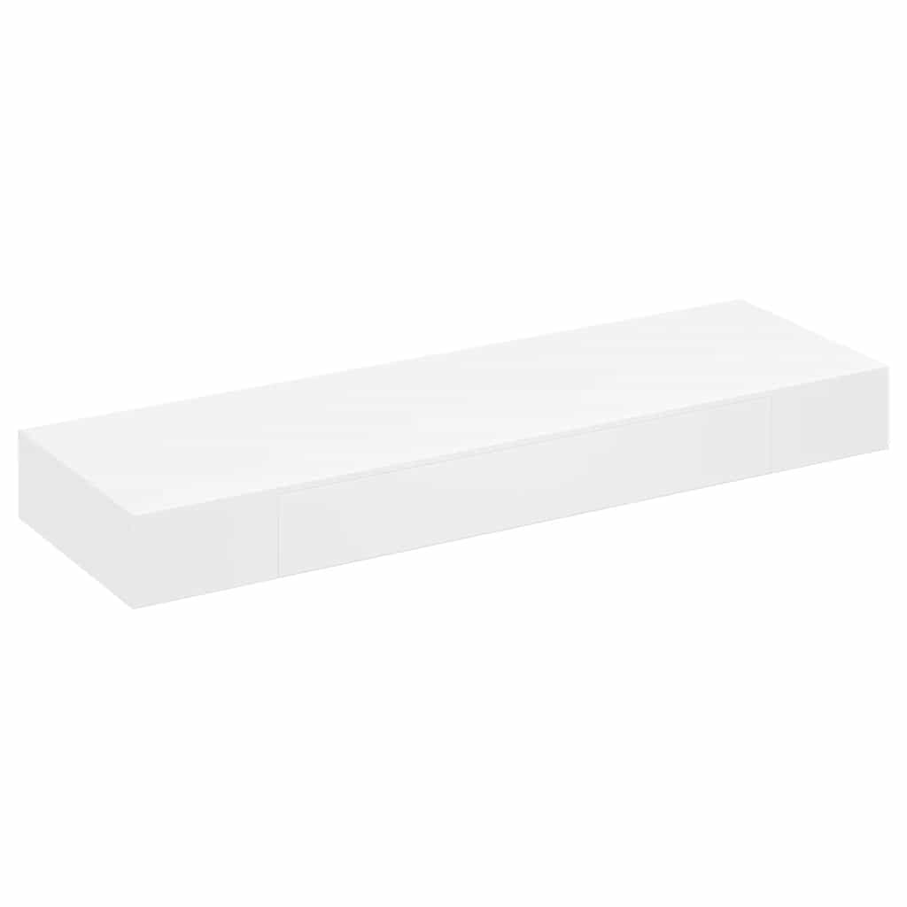 Flytende vegghyller 2 stk MDF bok/DVD-oppbevaring hvit