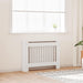 Hvit konstruert tre Radiator benk/bord varmekabinett 112 cm