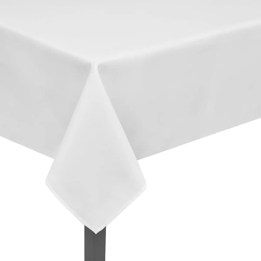 5 Hvite bordduker 100 x 100 cm